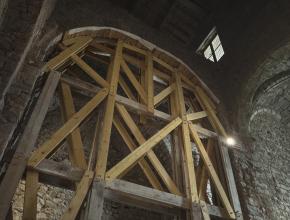 Restauration du transept nord de l'abbaye de Lagrasse